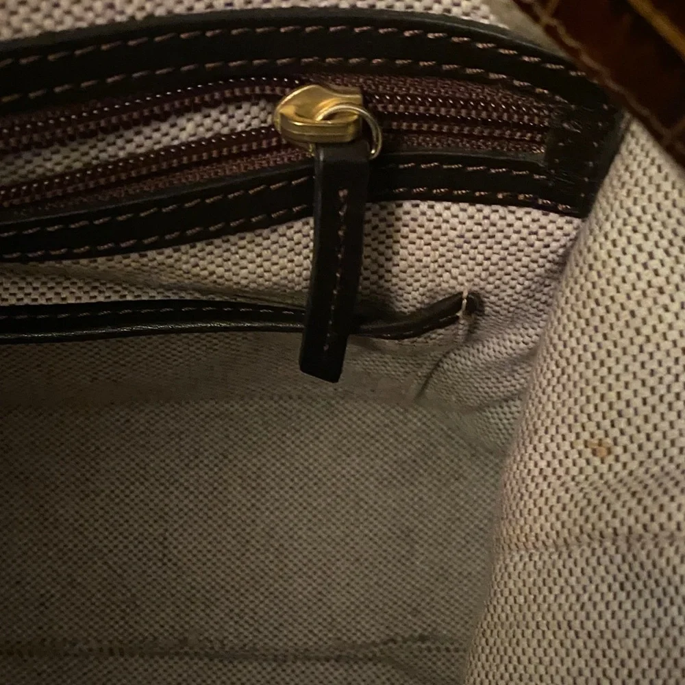 Dooney & Bourke Dark Brown Croc-Embossed Hobo Bag Set